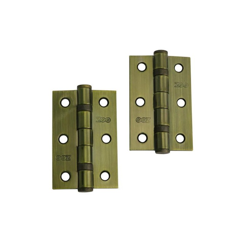 Zawias do drzwi  76x50mm stal złoto antyczne łożyskowany splatany 2szt.