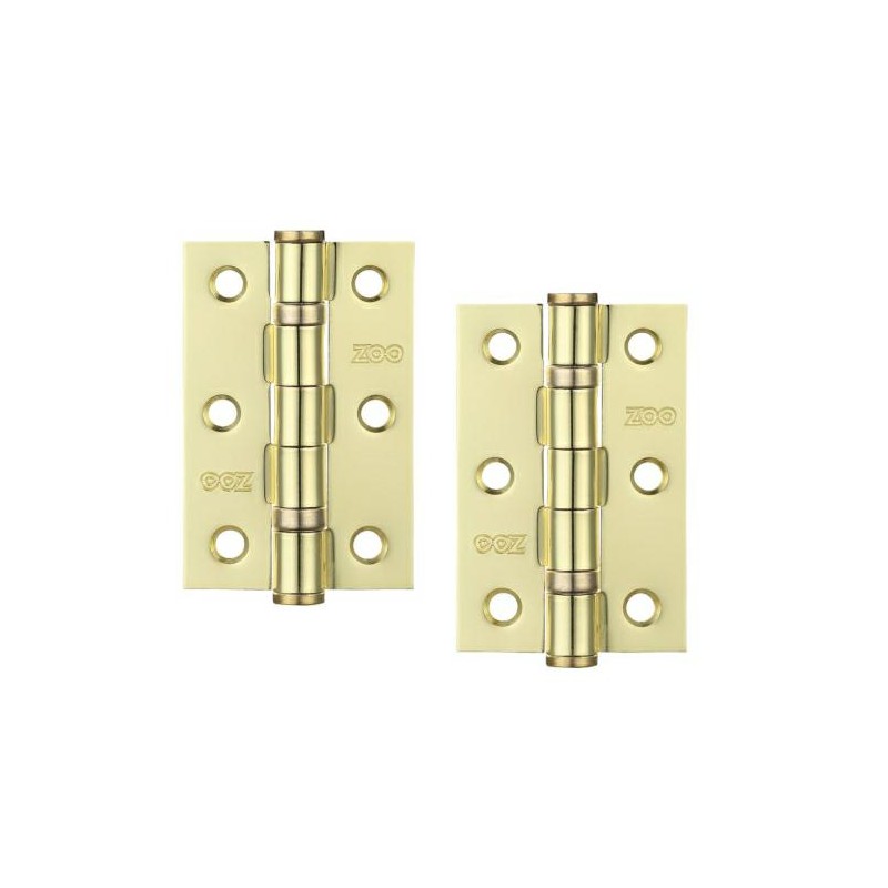 Zawias do drzwi 76x50mm stal złoty połysk splatany 2szt.