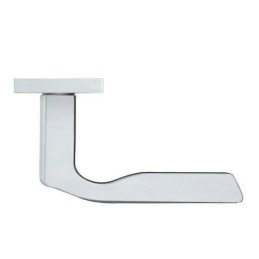 Klamka Lyra 117mm kwadratowa rozeta 50mm chrom satyna