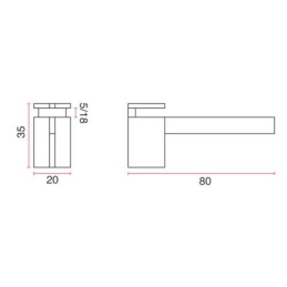 Podpórka do szkła 5-18mm chrom połysk mod. RM35B