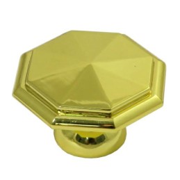 Gałka meblowa ośmiokątna 35mm złota mod.62