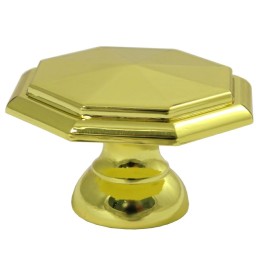 Gałka meblowa ośmiokątna 35mm złota mod.62