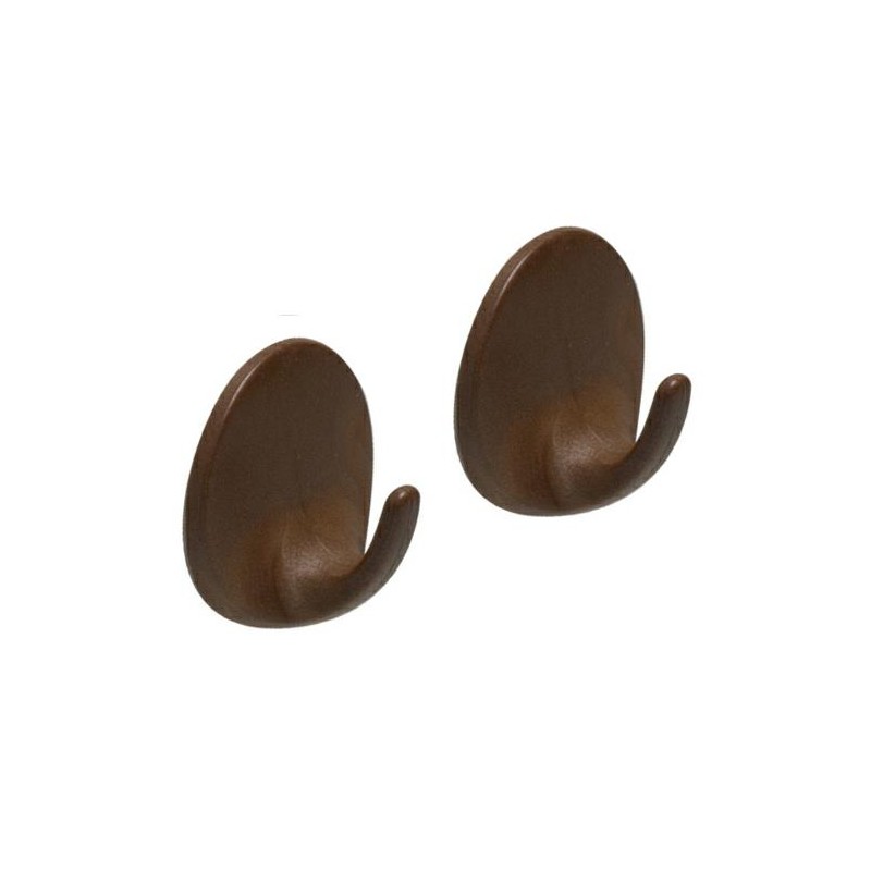 Wieszaki przyklejane 40x21mm brązowy plastik 2szt. mod.207 DIS
