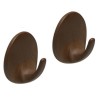 Wieszaki przyklejane 40x21mm brązowy plastik 2szt. mod.207 DIS