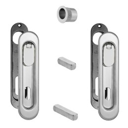 Uchwyty wpuszczane na klucz z pokrętłami chrom połysk owalne SCIVOLA T + uchwyt na palec