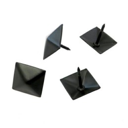 Ćwieki gwoździe ozdobne piramidkia 28x28mm czarne mod.2 DIS 4szt.