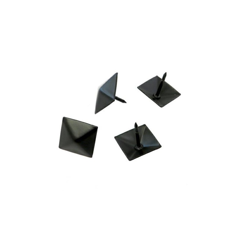 Ćwieki gwoździe ozdobne piramidkia 28x28mm czarne mod.2 DIS 4szt.