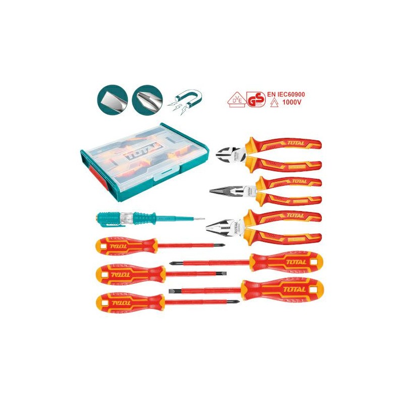 Zestaw narzędzi izolowanych 9szt. mod. THKTV02H091 (S)