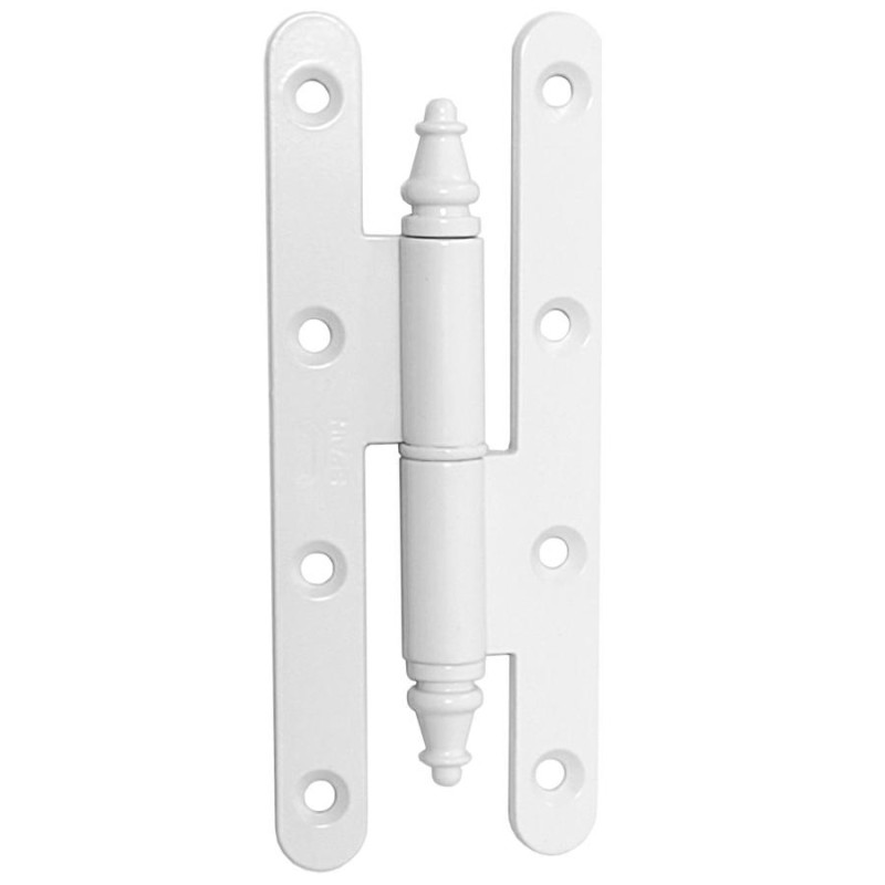 Zawias do drzwi 140x55mm stal biały rozłączny LEWY (pl) mod. 507