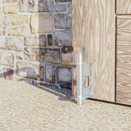 Zasuwa garażowa rygiel blokada ze sprężyną 127mm inox mod. 476