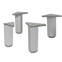 Noga meblowa nogi kwadratowe 40x40x150 z regulacją alum. srebrne - 4szt. mod. 20