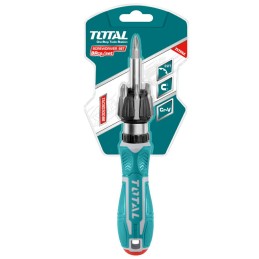 Wkrętak, śrubokręt z grzechotką i zestawem 7 bitów mod. TACSD30086 (D)
