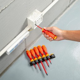 Wkrętaki izolowane 6szt. dla elektryków mod. THTIS566 (D)  TOTAL