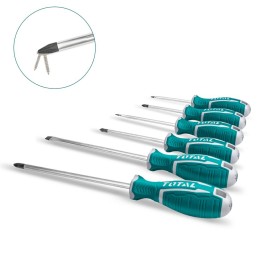 Wkrętaki płaskie SL i krzyżowe PH zestaw 6szt. THT250606 (D)