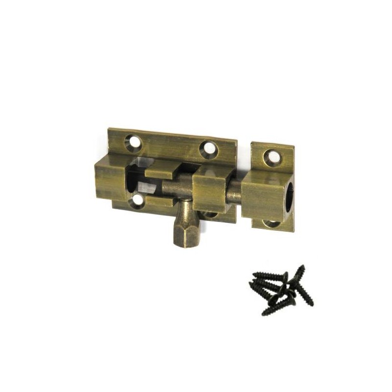 Zasuwka 40mm mosiężna złoto antyczne mod. 391