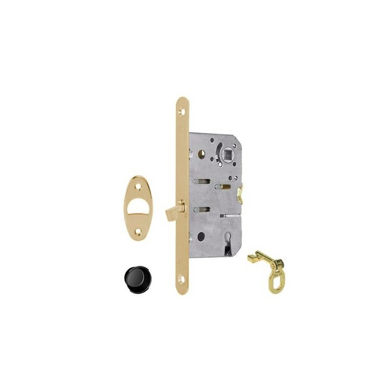 Zamek hakowy na klucz 70/50 F16x168 mosiądz mat mod. SCIVOLA-T