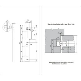 Zaczep 204x25mm z najazdem 12mm niklowany do zamków SICURREZA