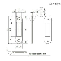 Zaczep EASY-FIX biały 22x82mm 2,2mm z regulacją