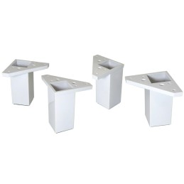 Noga meblowa nogi kwadratowe 40x40x100mm ABS białe - 4szt mod. 21