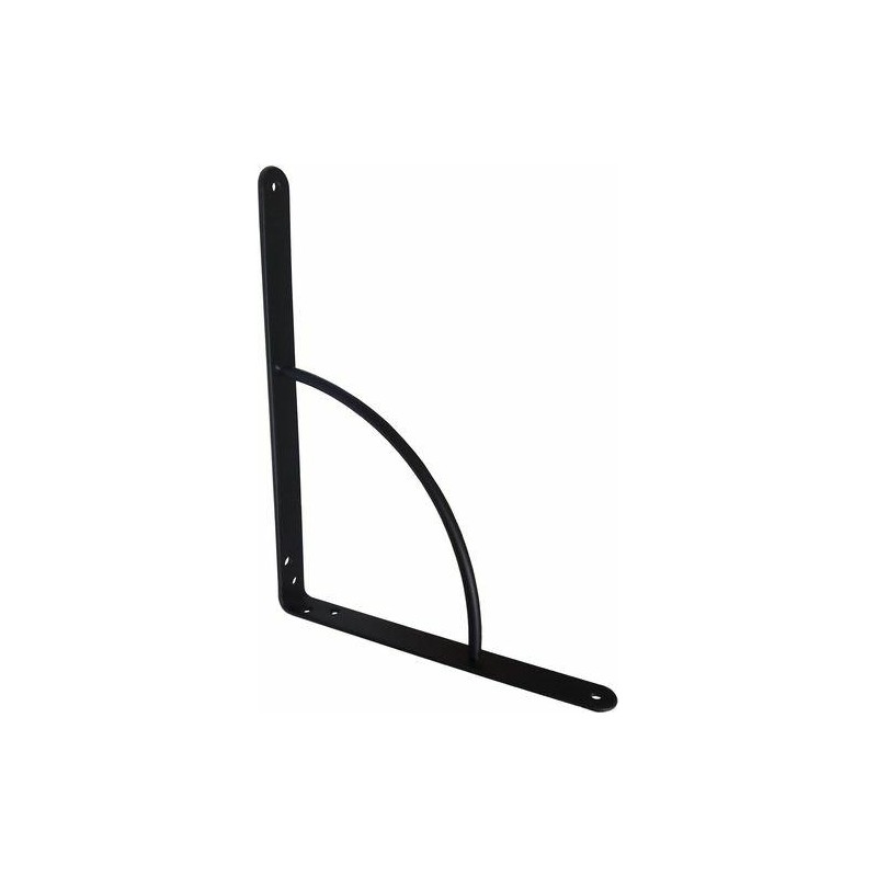 Wspornik półki wzmocniony stal czarny 150x125mm mod. 12