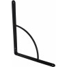 Wspornik półki wzmocniony stal czarny 150x125mm mod. 12