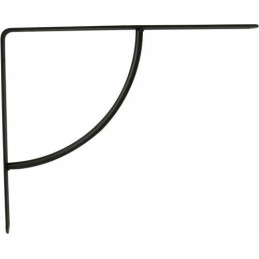Wspornik półki wzmocniony stal czarny 150x125mm mod. 12