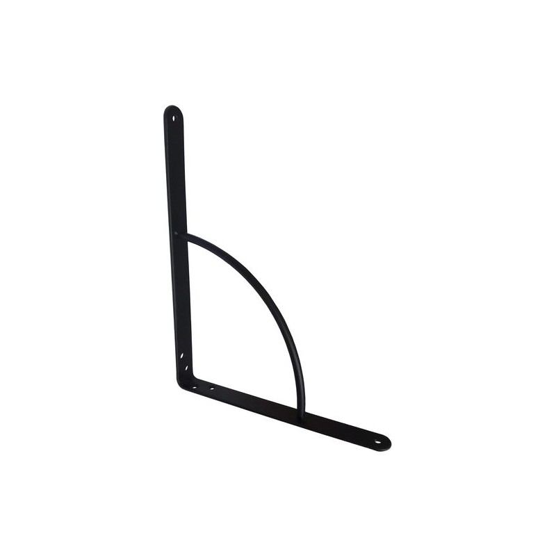 Wspornik półki wzmocniony stal czarny 200x150mm mod. 12