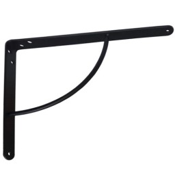 Wspornik półki wzmocniony stal czarny 250x200mm mod. 12