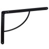 Wspornik półki wzmocniony stal czarny 250x200mm mod. 12