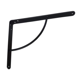 Wspornik półki wzmocniony stal czarny 250x200mm mod. 12