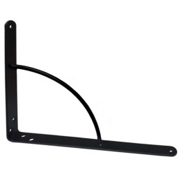 Wspornik półki wzmocniony stal czarny 250x200mm mod. 12