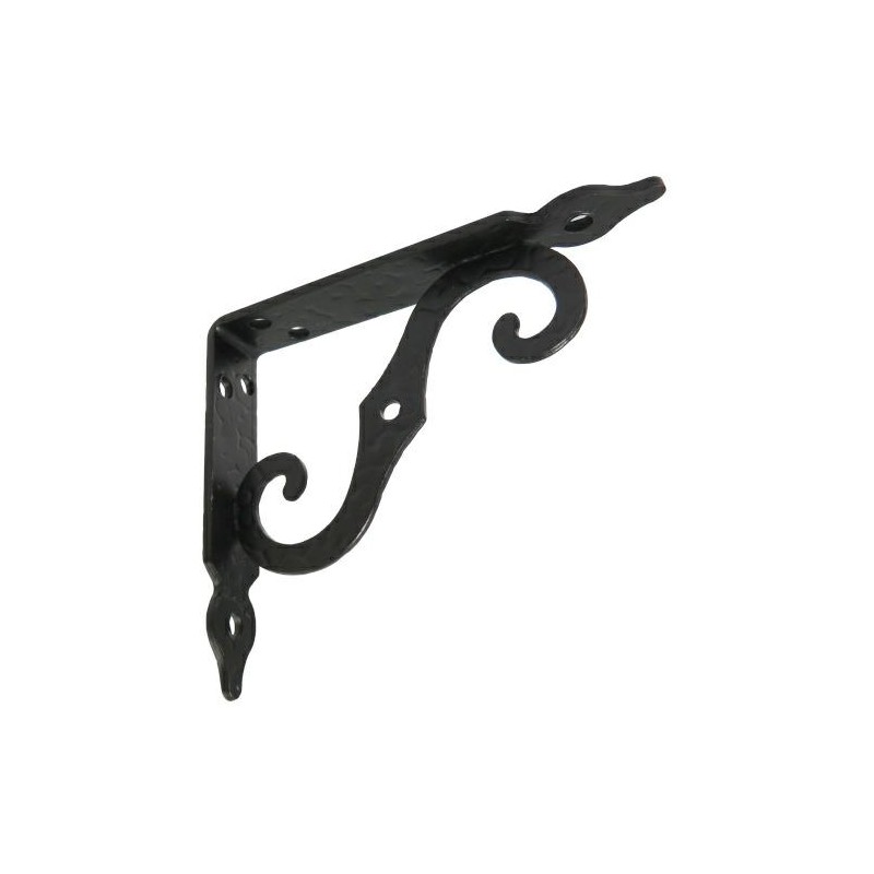 Wspornik półki ornamentalny stal czarny 90x100mm mod.2