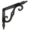 Wspornik półki ornamentalny stal czarny 90x100mm mod.2