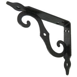 Wspornik półki ornamentalny stal czarny 90x100mm mod.2