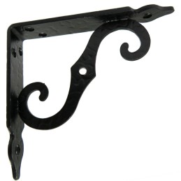 Wspornik półki ornamentalny stal czarny 90x100mm mod.2