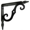 Wspornik półki ornamentalny stal czarny 90x100mm mod.2