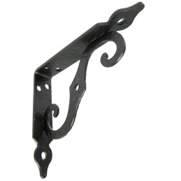 Wspornik półki ornamentalny stal czarny 90x100mm mod.2