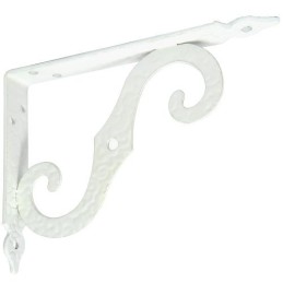 Wspornik półki ornamentalny stalowy biały 115x150mm mod.2