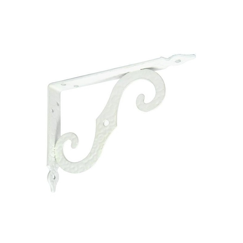 Wspornik półki ornamentalny stalowy biały 115x150mm mod.2