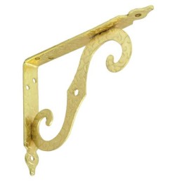 Wspornik półki ornamentalny mosiądz lak. 115x150mm mod.2