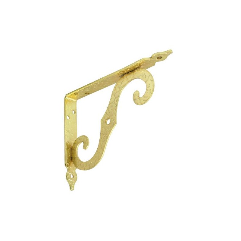 Wspornik półki ornamentalny mosiądz lak. 115x150mm mod.2