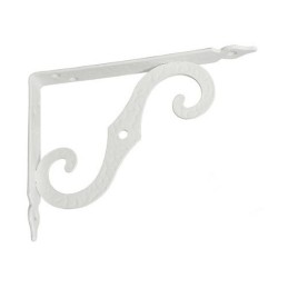 Wspornik półki ornamentalny stalowy biały 150x200mm mod.2