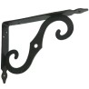 Wspornik półki ornamentalny stal czarny 150x200mm mod.2