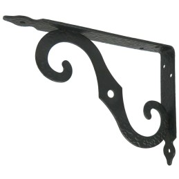 Wspornik półki ornamentalny stal czarny 150x200mm mod.2