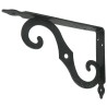 Wspornik półki ornamentalny stal czarny 150x200mm mod.2
