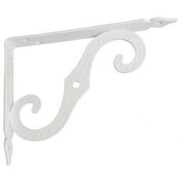 Wspornik półki ornamentalny stalowy biały 190x250mm mod.2