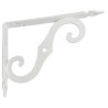 Wspornik półki ornamentalny stalowy biały 190x250mm mod.2