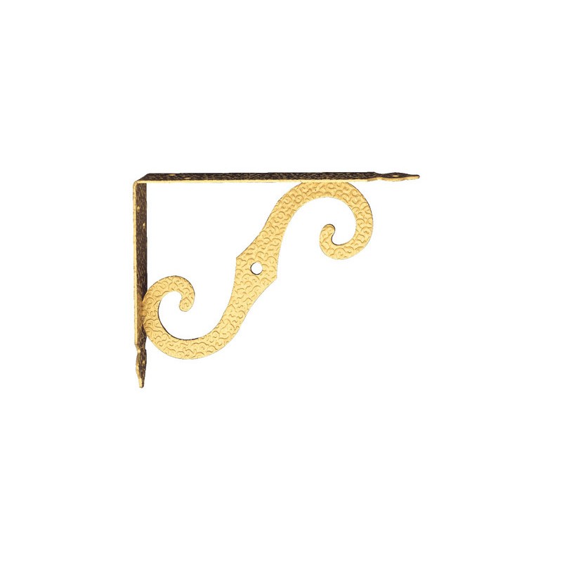 Wspornik półki ornamentalny mosiądz lak. 190x250mm mod.2