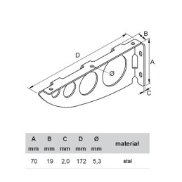 Podpórka SERENISSIMA 18 biała 2szt.