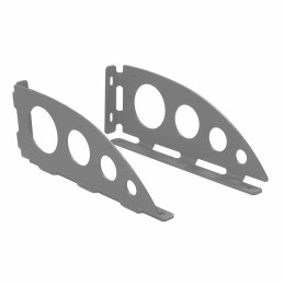 Wspornik półki stalowy srebrny 100x240mm mod. SERENISSIMA 24 2szt.